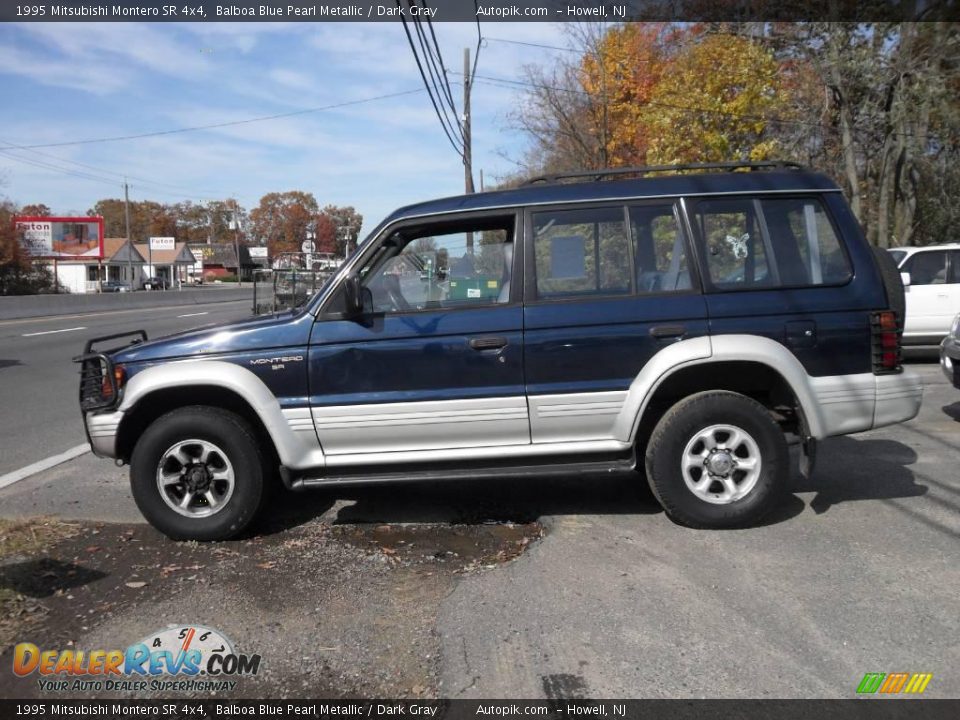 1995 Mitsubishi Montero SR 4x4 Balboa Blue Pearl Metallic / Dark Gray Photo #8