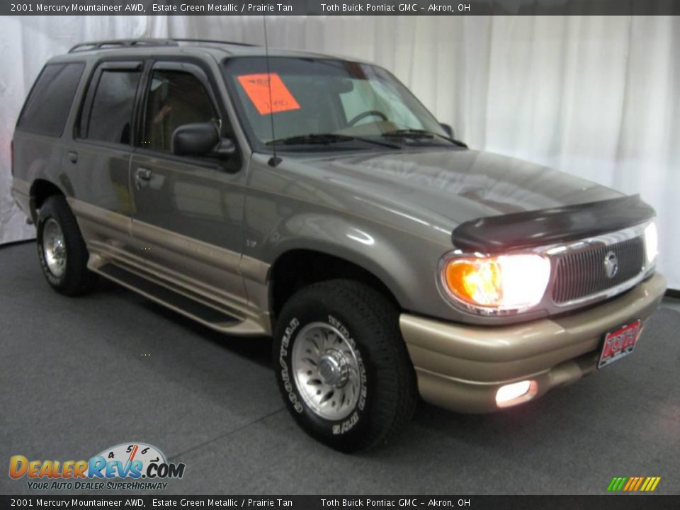 2001 Mercury Mountaineer AWD Estate Green Metallic / Prairie Tan Photo #1