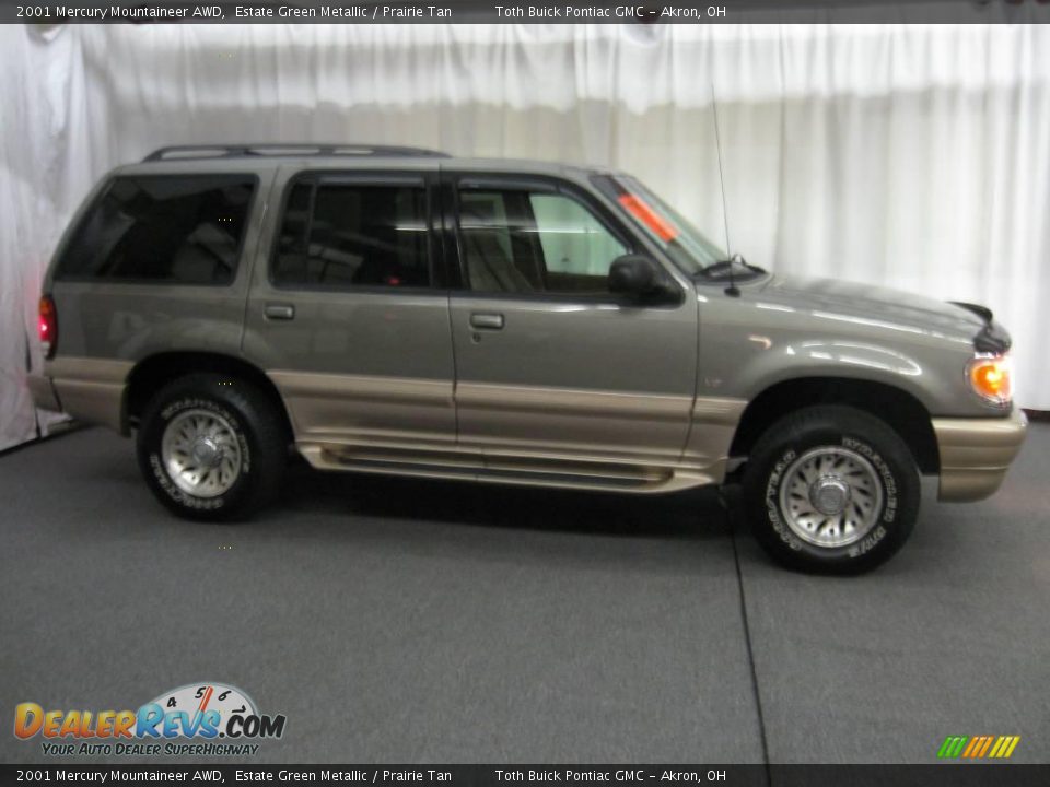 2001 Mercury Mountaineer AWD Estate Green Metallic / Prairie Tan Photo #2
