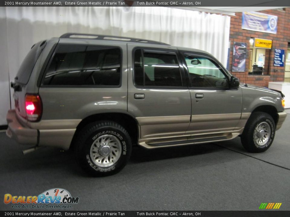 2001 Mercury Mountaineer AWD Estate Green Metallic / Prairie Tan Photo #3