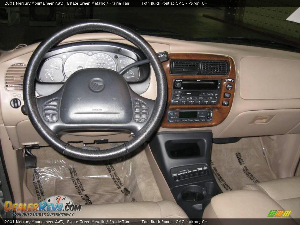 2001 Mercury Mountaineer AWD Estate Green Metallic / Prairie Tan Photo #6