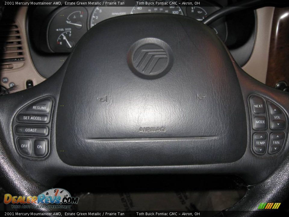 2001 Mercury Mountaineer AWD Estate Green Metallic / Prairie Tan Photo #8