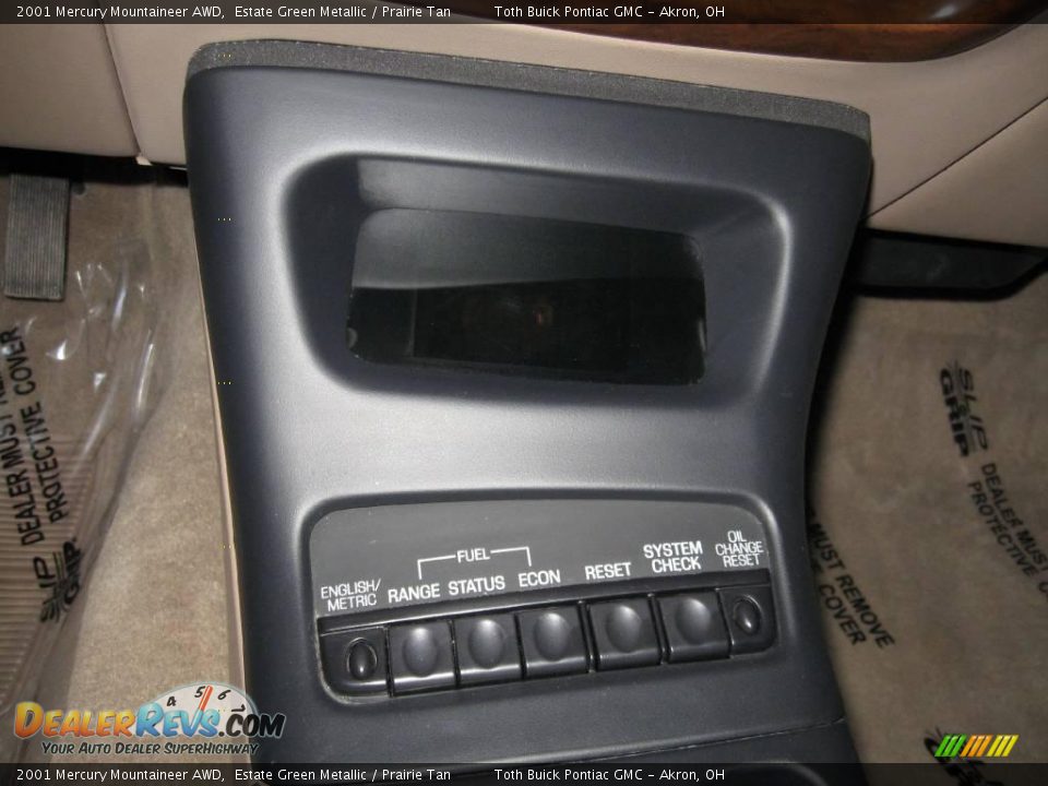 2001 Mercury Mountaineer AWD Estate Green Metallic / Prairie Tan Photo #10