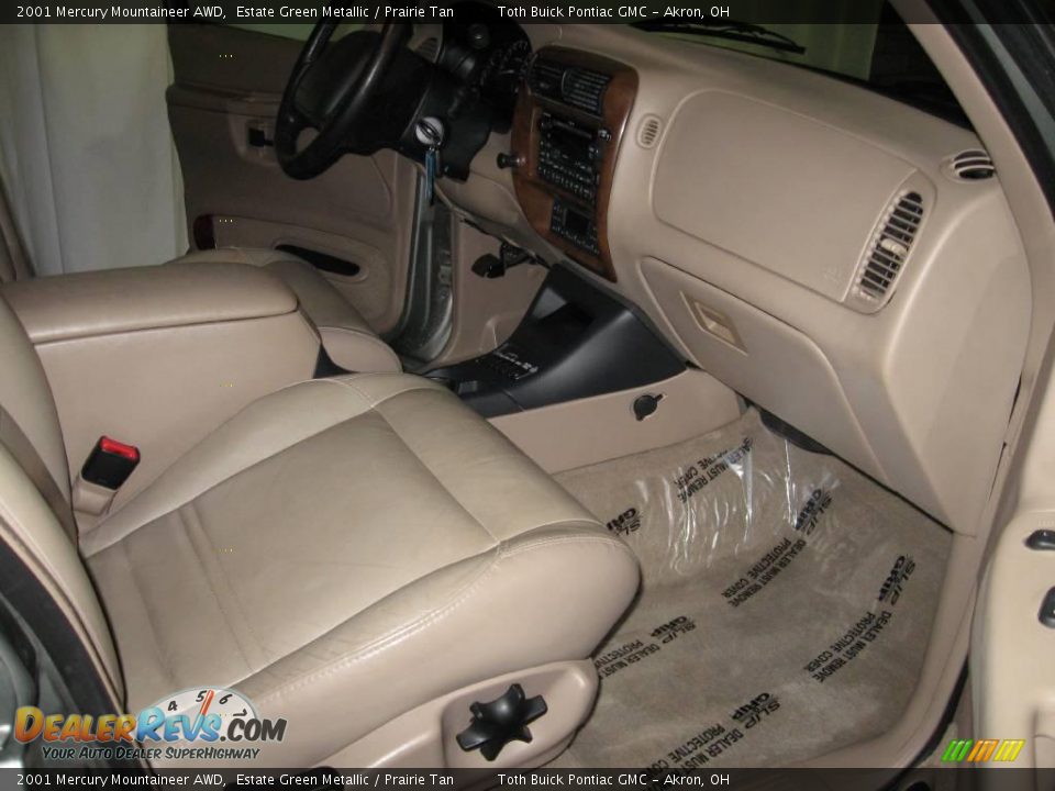 2001 Mercury Mountaineer AWD Estate Green Metallic / Prairie Tan Photo #15