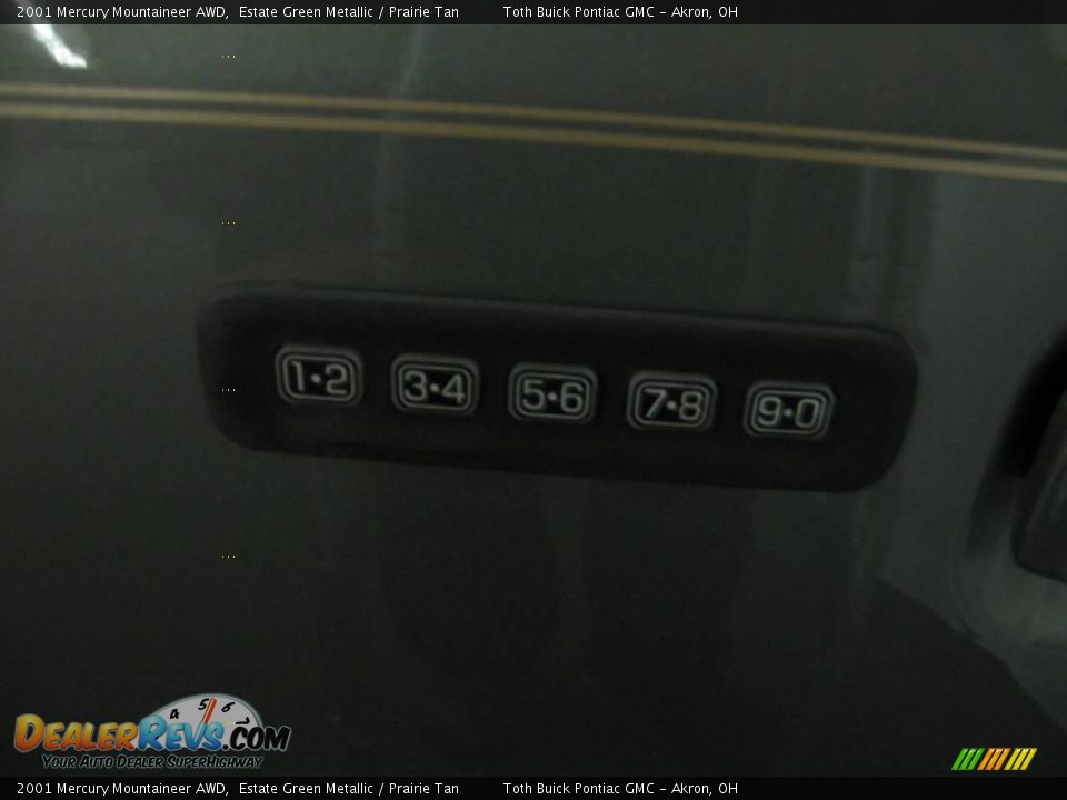 2001 Mercury Mountaineer AWD Estate Green Metallic / Prairie Tan Photo #18