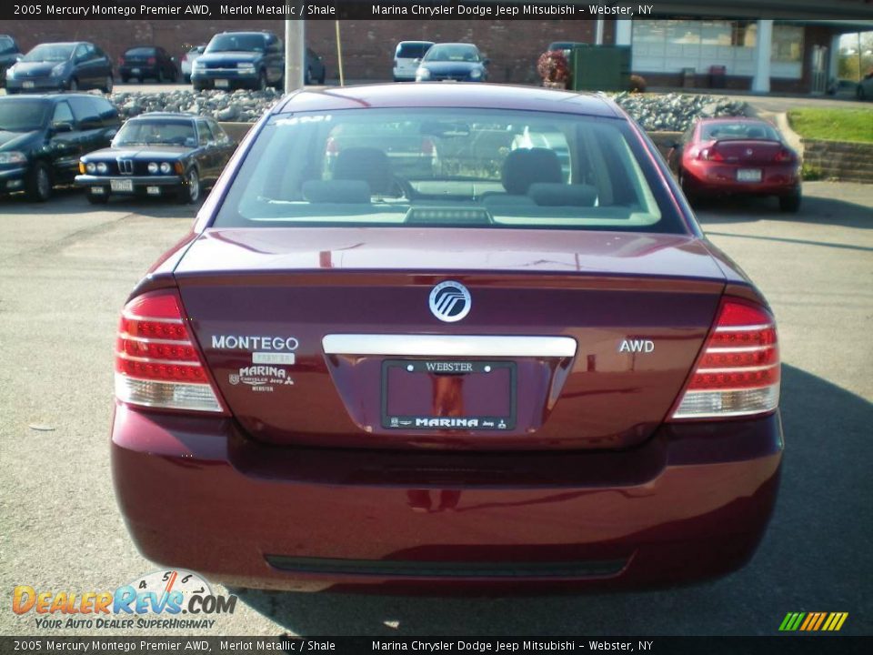 2005 Mercury Montego Premier AWD Merlot Metallic / Shale Photo #9
