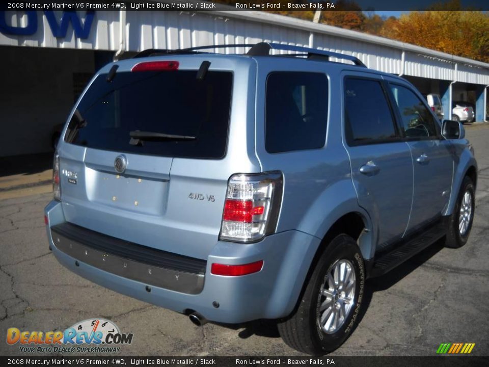 2008 Mercury Mariner V6 Premier 4WD Light Ice Blue Metallic / Black Photo #2