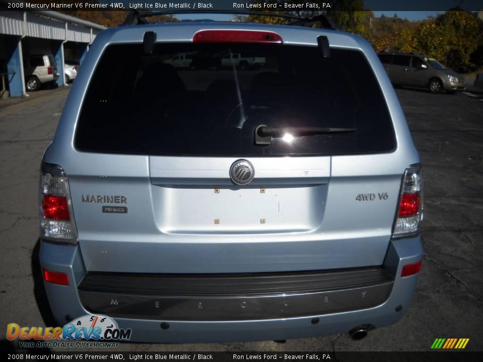 2008 Mercury Mariner V6 Premier 4WD Light Ice Blue Metallic / Black Photo #3