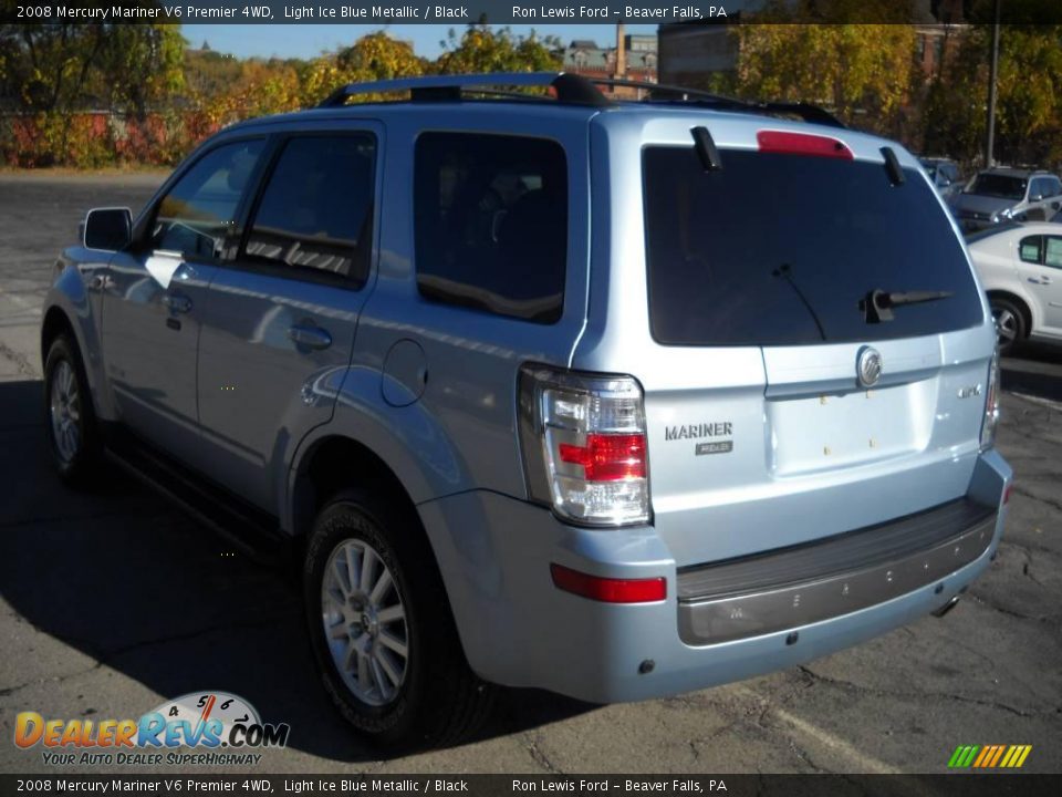 2008 Mercury Mariner V6 Premier 4WD Light Ice Blue Metallic / Black Photo #4