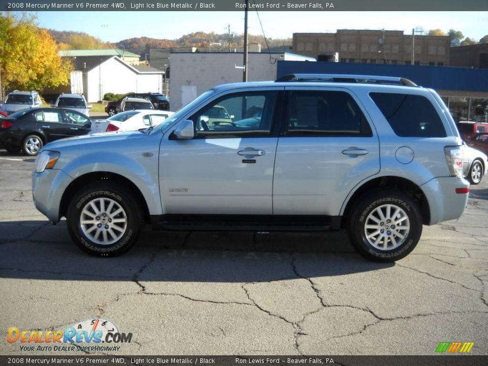 2008 Mercury Mariner V6 Premier 4WD Light Ice Blue Metallic / Black Photo #5