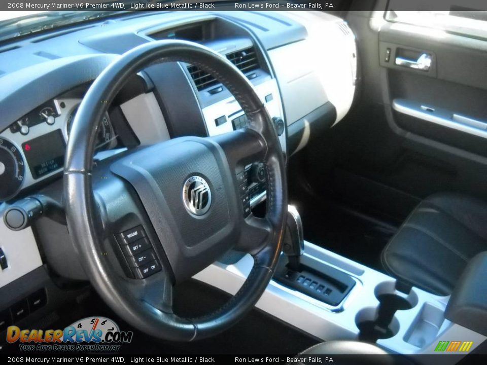 2008 Mercury Mariner V6 Premier 4WD Light Ice Blue Metallic / Black Photo #7