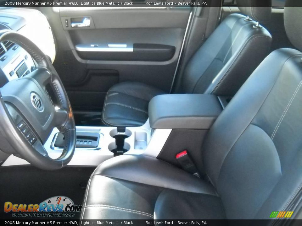 2008 Mercury Mariner V6 Premier 4WD Light Ice Blue Metallic / Black Photo #8
