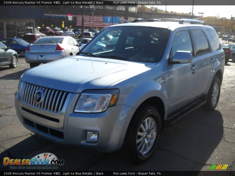2008 Mercury Mariner V6 Premier 4WD Light Ice Blue Metallic / Black Photo #18