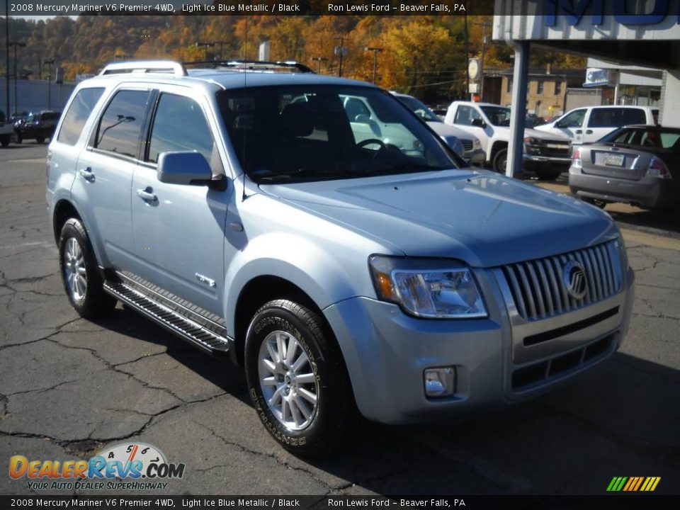 2008 Mercury Mariner V6 Premier 4WD Light Ice Blue Metallic / Black Photo #20