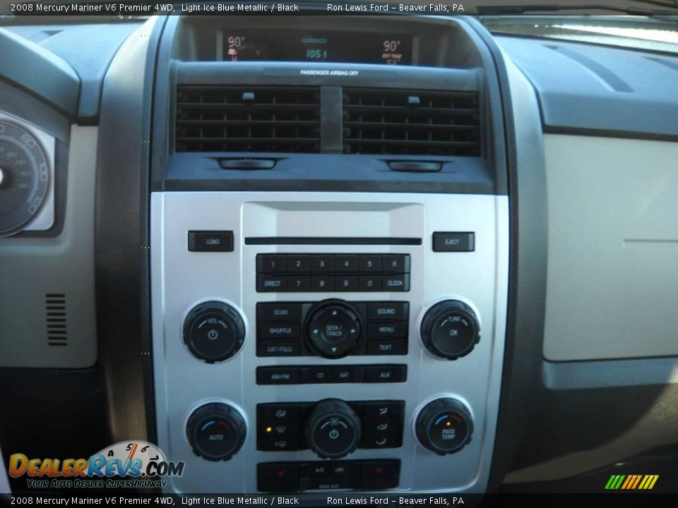 2008 Mercury Mariner V6 Premier 4WD Light Ice Blue Metallic / Black Photo #22