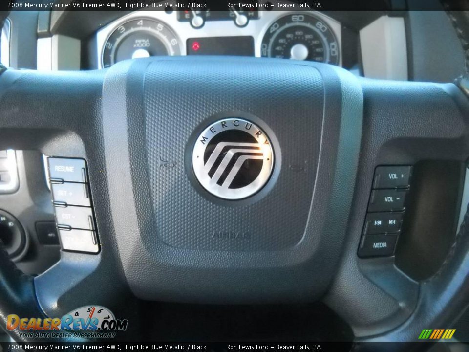 2008 Mercury Mariner V6 Premier 4WD Light Ice Blue Metallic / Black Photo #24