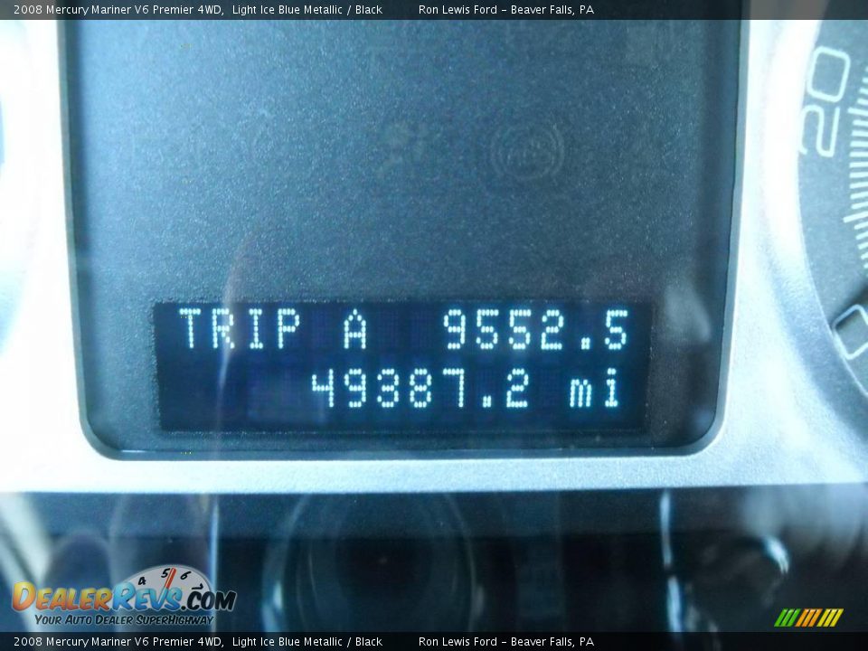 2008 Mercury Mariner V6 Premier 4WD Light Ice Blue Metallic / Black Photo #25