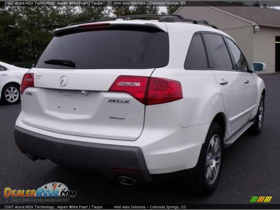 2007 Acura MDX Technology Aspen White Pearl / Taupe Photo #3