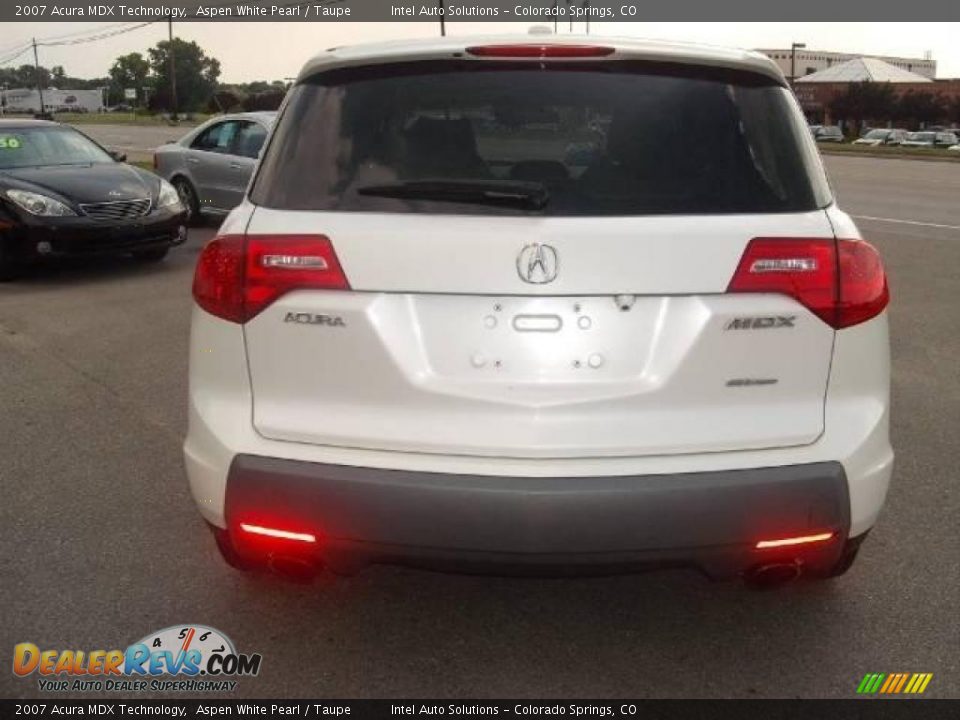 2007 Acura MDX Technology Aspen White Pearl / Taupe Photo #5