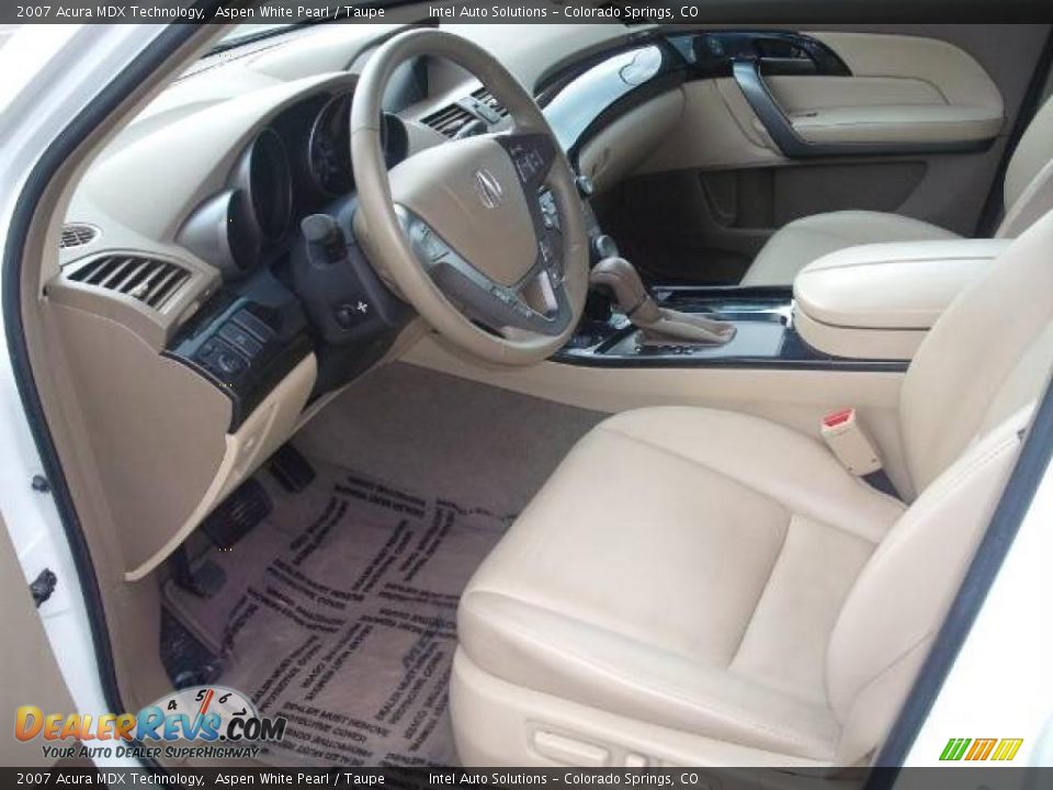 2007 Acura MDX Technology Aspen White Pearl / Taupe Photo #7