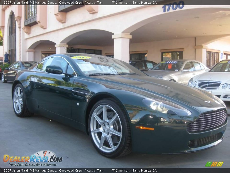 2007 Aston Martin V8 Vantage Coupe Goodwood Green / Kestrel Tan Photo #1