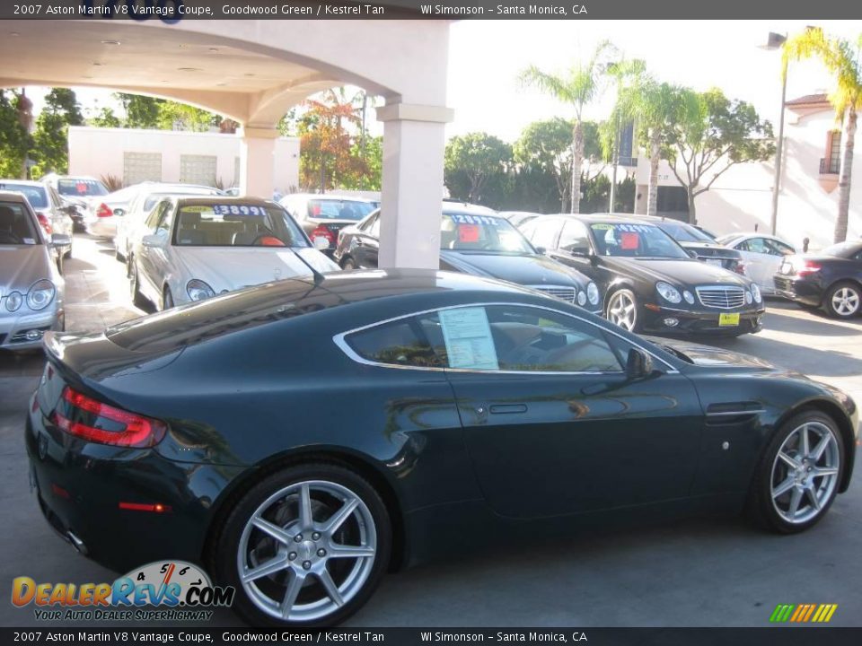 2007 Aston Martin V8 Vantage Coupe Goodwood Green / Kestrel Tan Photo #2