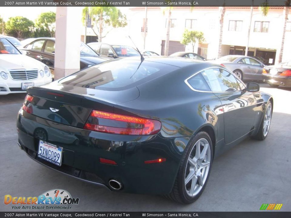 2007 Aston Martin V8 Vantage Coupe Goodwood Green / Kestrel Tan Photo #3