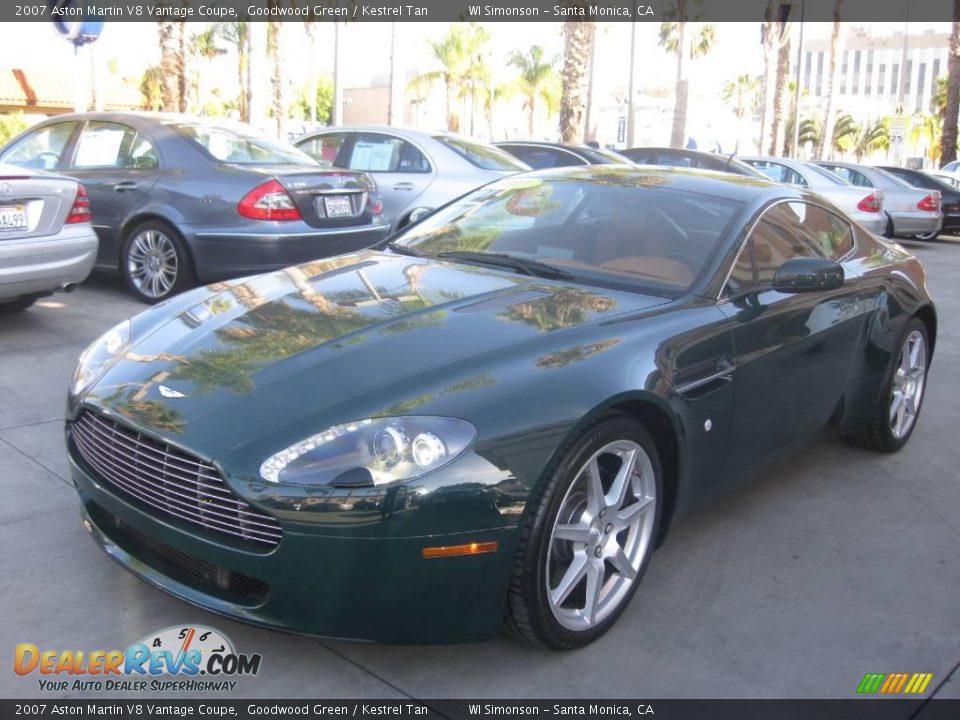 2007 Aston Martin V8 Vantage Coupe Goodwood Green / Kestrel Tan Photo #10