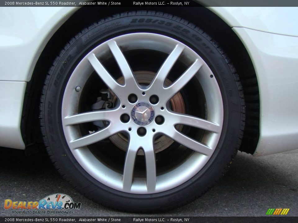 2008 Mercedes-Benz SL 550 Roadster Alabaster White / Stone Photo #6