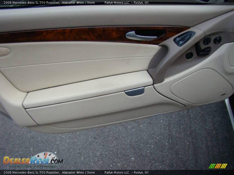 2008 Mercedes-Benz SL 550 Roadster Alabaster White / Stone Photo #7