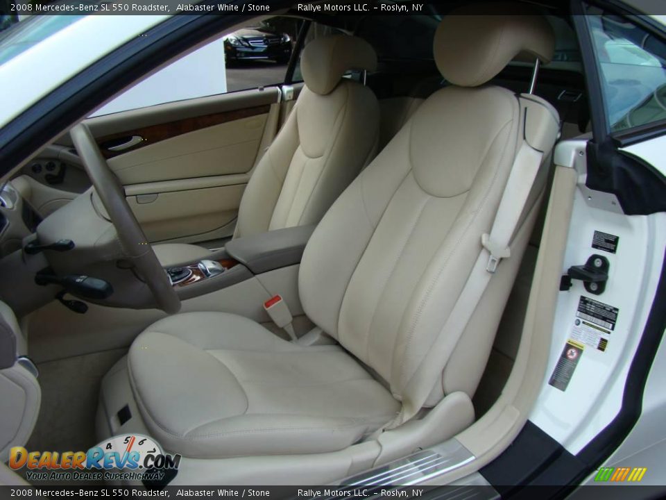2008 Mercedes-Benz SL 550 Roadster Alabaster White / Stone Photo #9