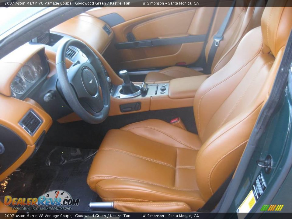 2007 Aston Martin V8 Vantage Coupe Goodwood Green / Kestrel Tan Photo #25
