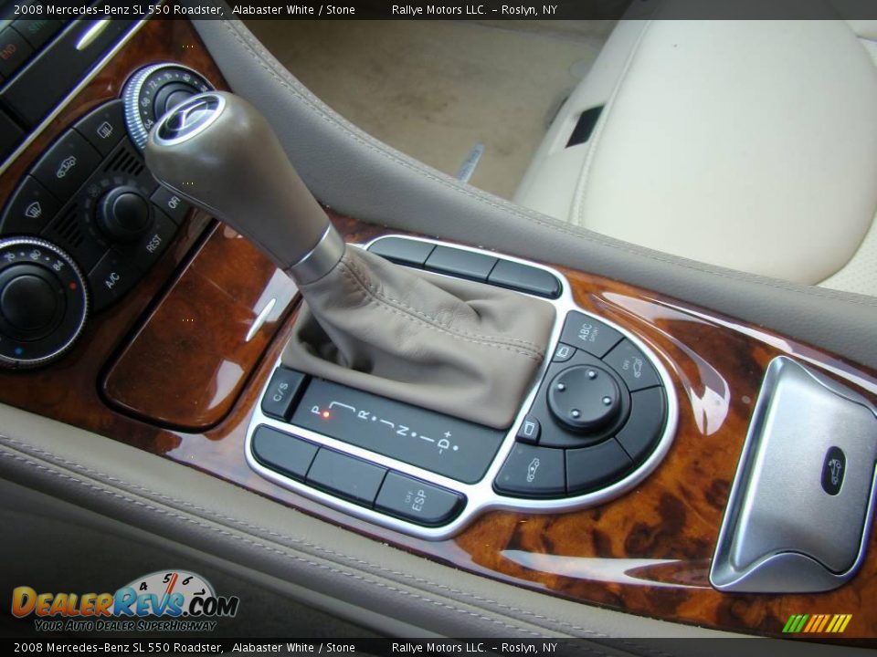 2008 Mercedes-Benz SL 550 Roadster Alabaster White / Stone Photo #13
