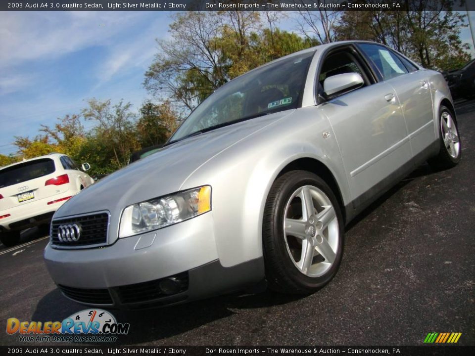 2003 Audi A4 3.0 quattro Sedan Light Silver Metallic / Ebony Photo #2