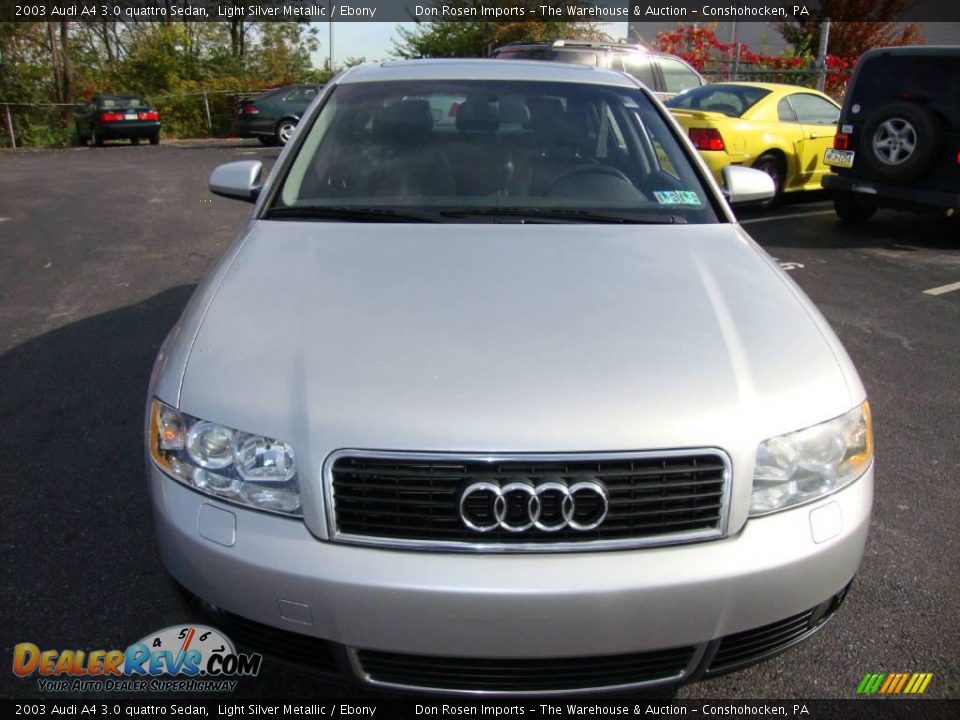 2003 Audi A4 3.0 quattro Sedan Light Silver Metallic / Ebony Photo #3