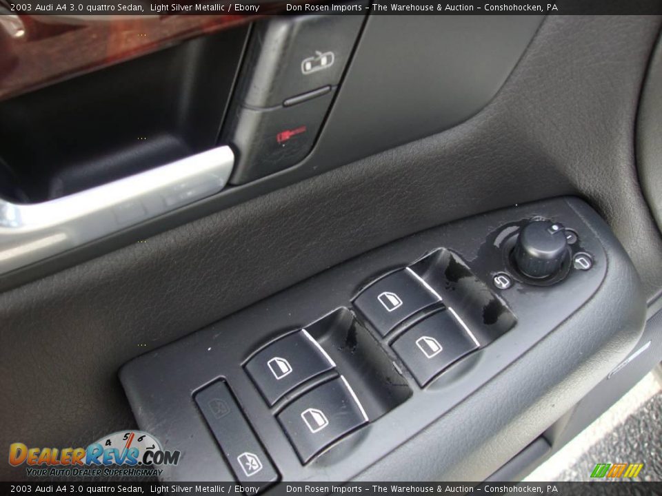 2003 Audi A4 3.0 quattro Sedan Light Silver Metallic / Ebony Photo #14