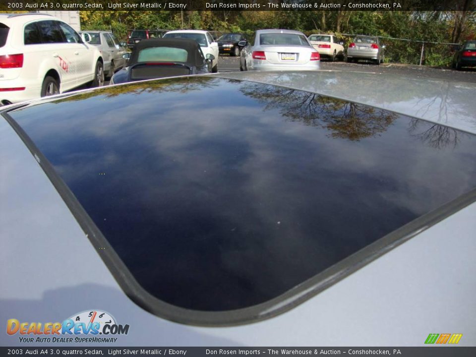 2003 Audi A4 3.0 quattro Sedan Light Silver Metallic / Ebony Photo #17