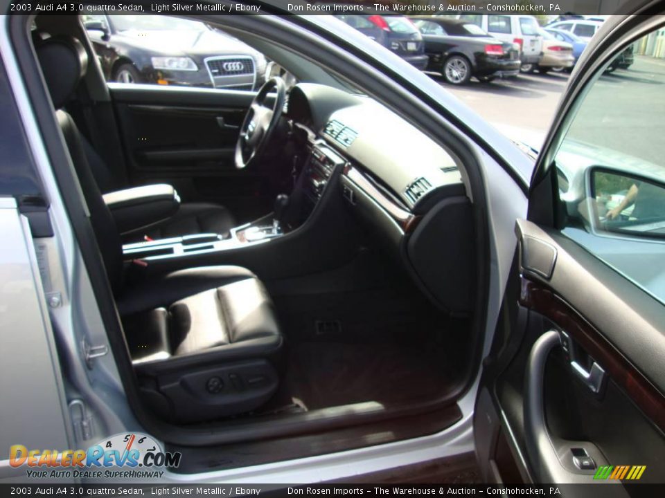2003 Audi A4 3.0 quattro Sedan Light Silver Metallic / Ebony Photo #20