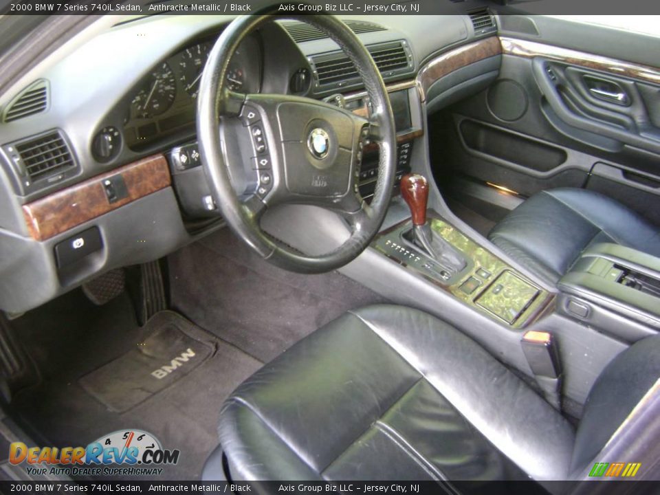 2000 BMW 7 Series 740iL Sedan Anthracite Metallic / Black Photo #12