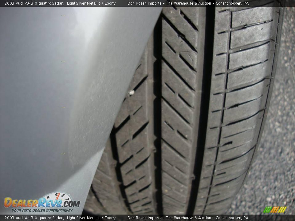 2003 Audi A4 3.0 quattro Sedan Light Silver Metallic / Ebony Photo #34