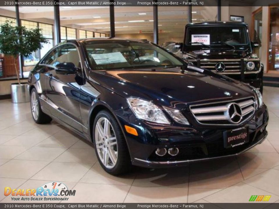 2010 Mercedes-Benz E 350 Coupe Capri Blue Metallic / Almond Beige Photo #1