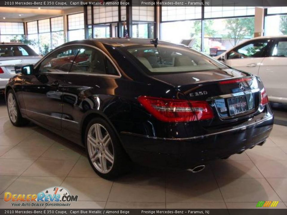 2010 Mercedes-Benz E 350 Coupe Capri Blue Metallic / Almond Beige Photo #4