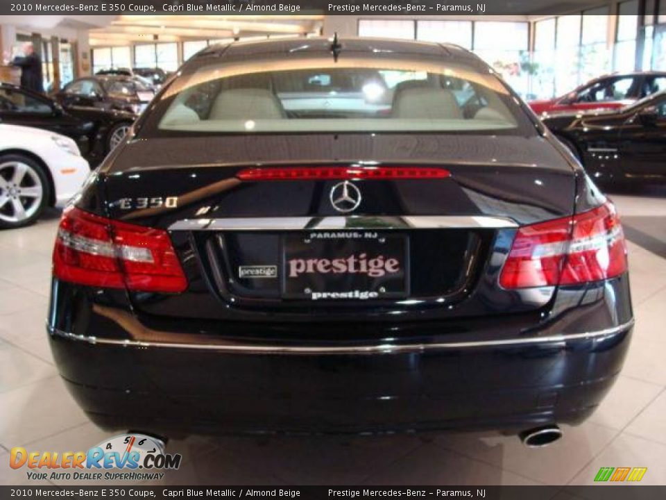 2010 Mercedes-Benz E 350 Coupe Capri Blue Metallic / Almond Beige Photo #5