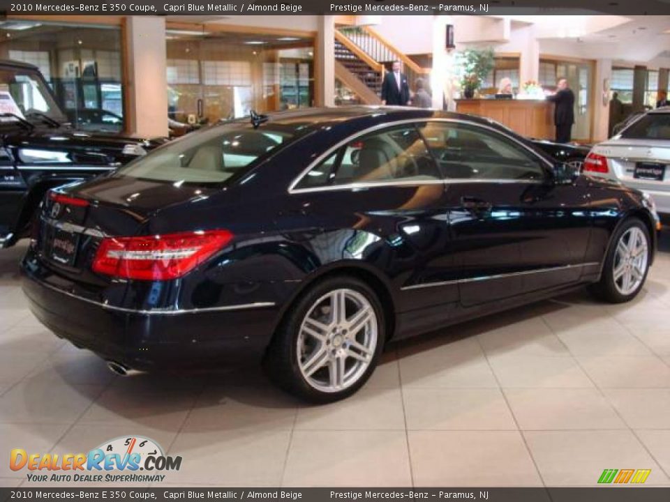 2010 Mercedes-Benz E 350 Coupe Capri Blue Metallic / Almond Beige Photo #6