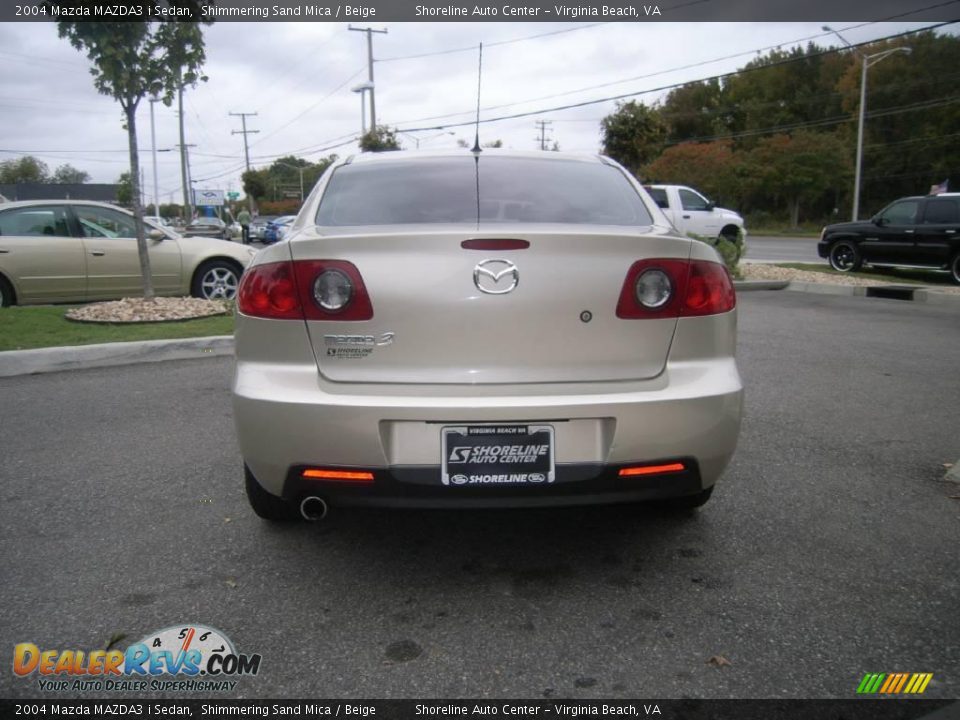 2004 Mazda MAZDA3 i Sedan Shimmering Sand Mica / Beige Photo #5