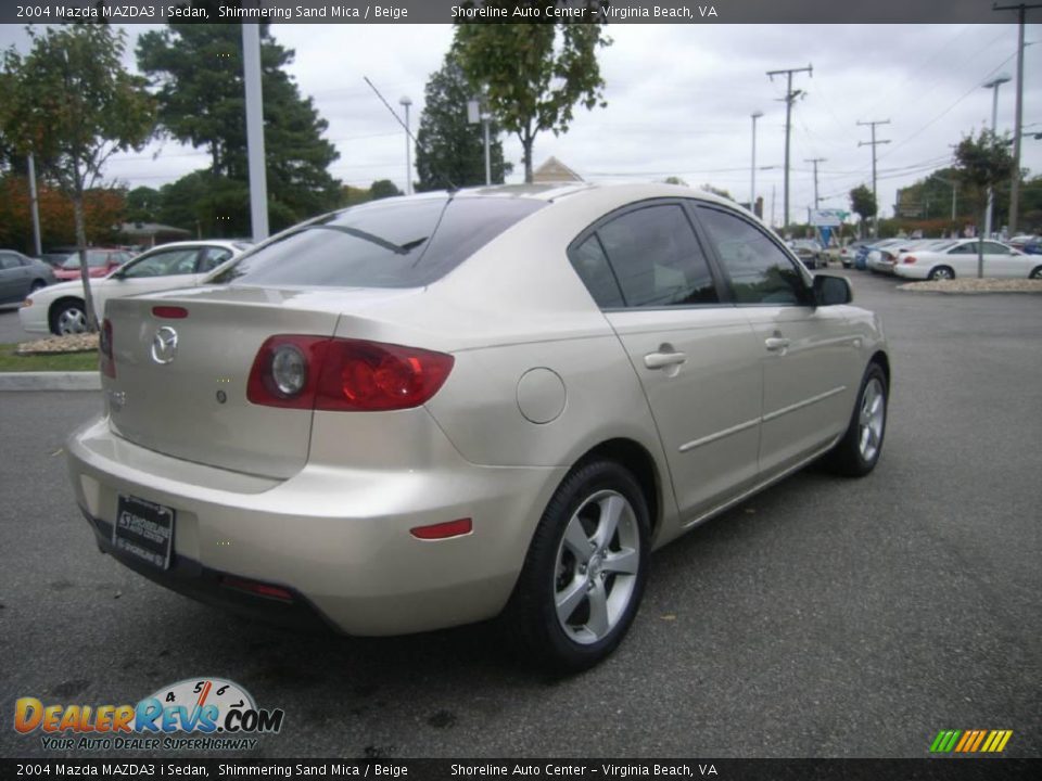 2004 Mazda MAZDA3 i Sedan Shimmering Sand Mica / Beige Photo #6