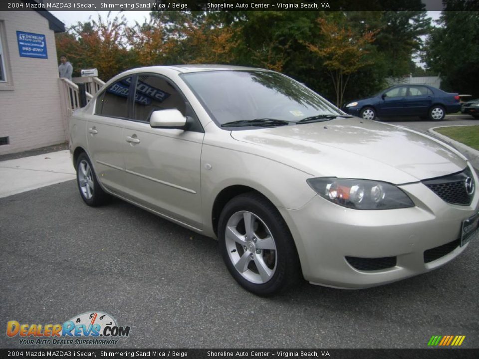 2004 Mazda MAZDA3 i Sedan Shimmering Sand Mica / Beige Photo #8