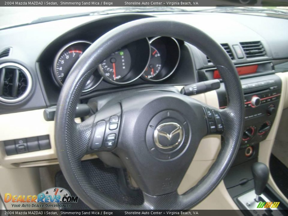 2004 Mazda MAZDA3 i Sedan Shimmering Sand Mica / Beige Photo #17