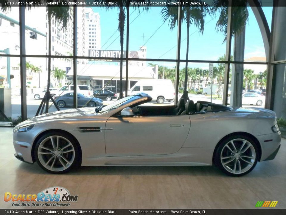 2010 Aston Martin DBS Volante Lightning Silver / Obsidian Black Photo #3