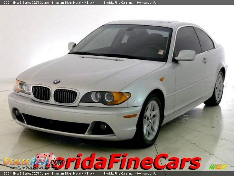 2004 BMW 3 Series 325i Coupe Titanium Silver Metallic / Black Photo #1